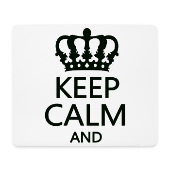 Königskrone Keep Calm Motiv - Mousepad (Querformat) - Weiß - Vorne