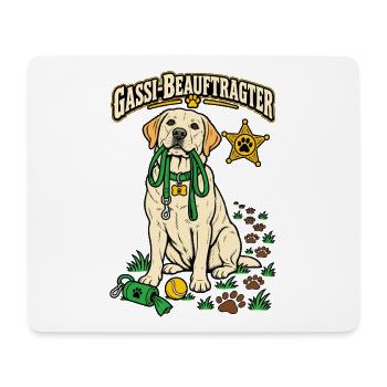 Gassi-Beauftragter - Mousepad (Querformat) - Weiß - Vorne