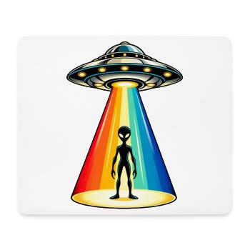 Rainbow Beam UFO-Entführung - Mousepad (Querformat) - Weiß - Vorne