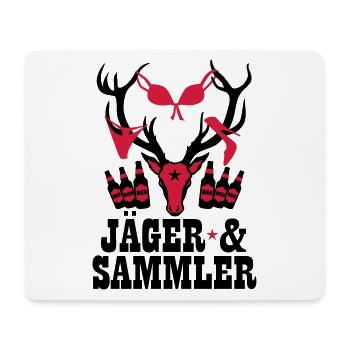 66 Hirsch Jäger und Sammler Bier Party Sex Spaß - Mousepad (Querformat) - Weiß - Vorne