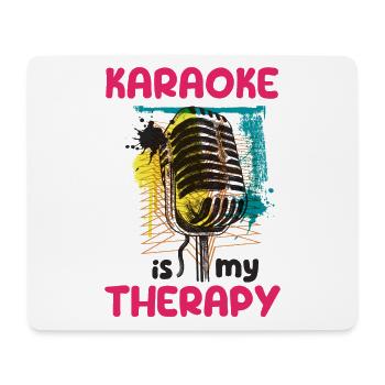 Karaoke ist meine Therapie - Mousepad (Querformat) - Weiß - Vorne