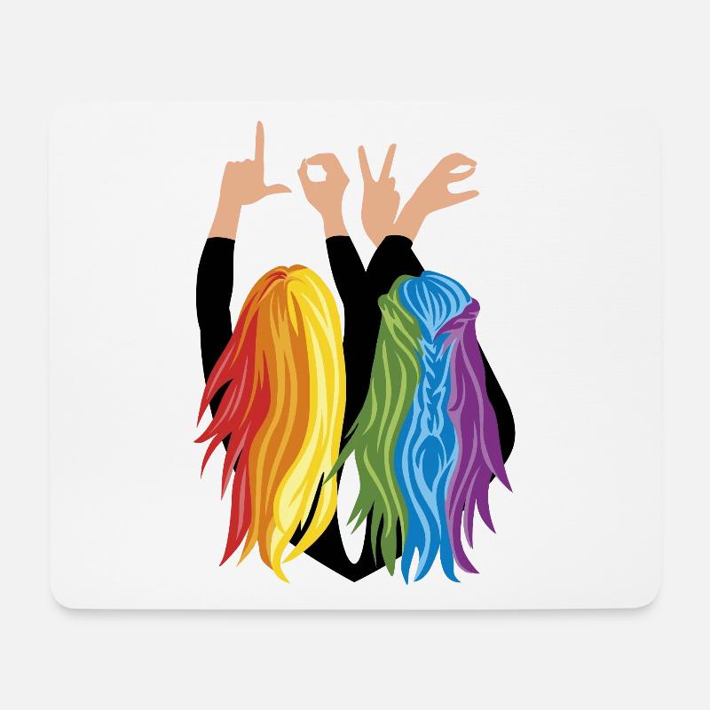 Love and Pride - Mouse Pad (horizontal) - white