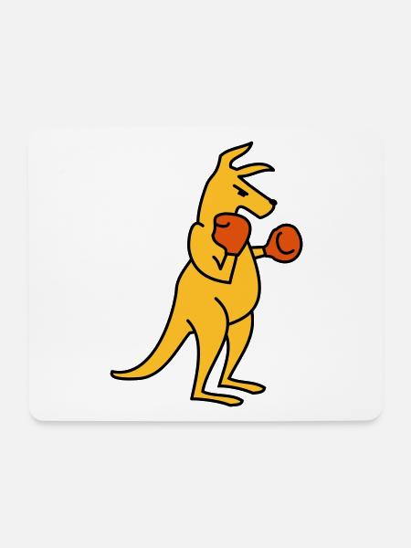 boxing kangaroo - Mousepad (Querformat) - Weiß