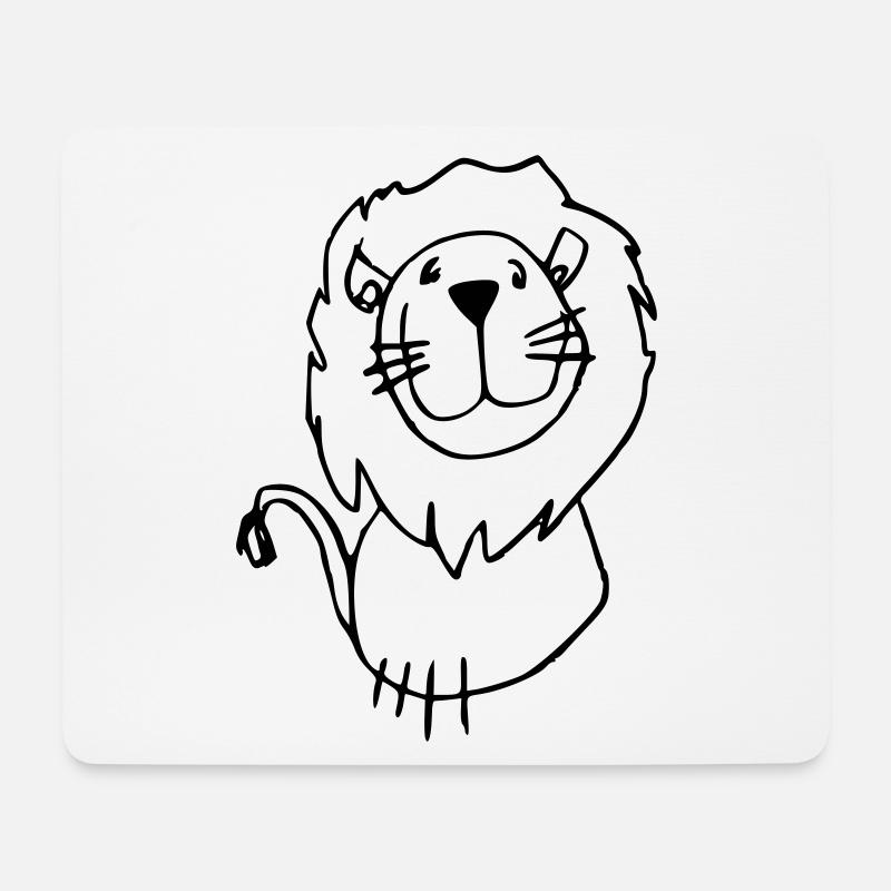 Lioness with mane - Mouse Pad (horizontal) - white