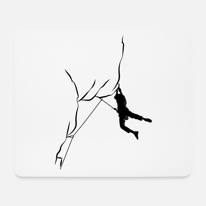 Vintage Bouldern Boulderer Klettern Kletterer - Mousepad (Querformat) - Weiß