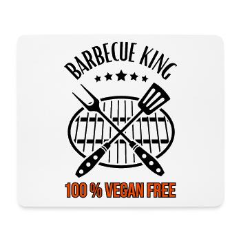 Barbecue King -100% Vegan Free - Grill & BBQ - Tapis de souris (format paysage) - blanc - Devant