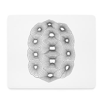 Turtle tank structure lines gift - Mouse Pad (horizontal) - white - Front