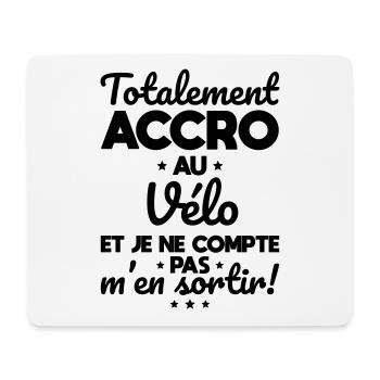 Vélo - Totalement accro au vélo - Tapis de souris (format paysage) - blanc - Devant