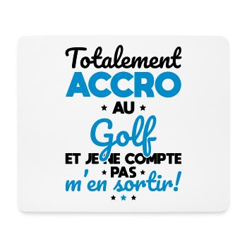 Golf - Totalement accro au golf - Tapis de souris (format paysage) - blanc - Devant