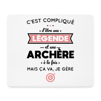 Compliqué d'être une légende et une archère - Tapis de souris (format paysage) - blanc - Devant