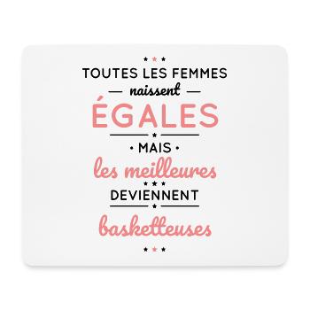 Femmes égales meilleures deviennent basketteuses - Tapis de souris (format paysage) - blanc - Devant
