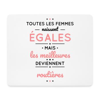 Femmes égales les meilleures deviennent routières - Tapis de souris (format paysage) - blanc - Devant