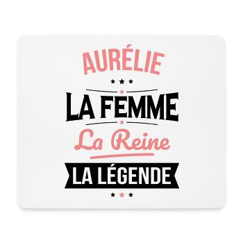 Aurélie - La Femme - La Reine - La Légende - Tapis de souris (format paysage) - blanc - Devant