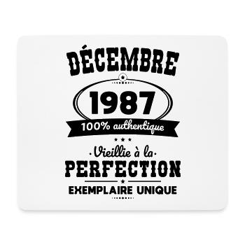 Anniversaire 35 ans - Décembre 1987 Perfection - Tapis de souris (format paysage) - blanc - Devant