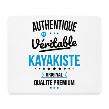 Authentique et véritable kayakiste - Original - Tapis de souris (format paysage) - blanc - Devant