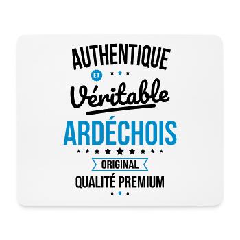Authentique et véritable Ardéchois - Original - Tapis de souris (format paysage) - blanc - Devant