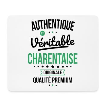 Authentique et véritable Charentaise - Originale - Tapis de souris (format paysage) - blanc - Devant