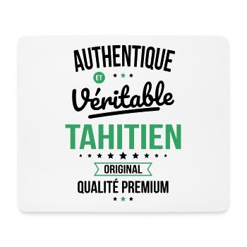 Authentique et véritable Tahitien - Original - Tapis de souris (format paysage) - blanc - Devant