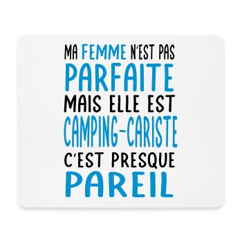 Meine Frau ist nicht perfekt, aber sie ist Wohnmobilbesitzerin - Mousepad (Querformat) - Weiß - Vorne