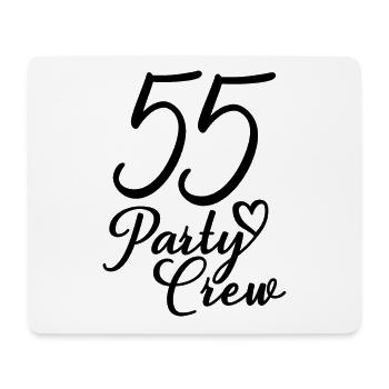 55 Party Crew 55th Birthday Party 55 ans - Tapis de souris (format paysage) - blanc - Devant