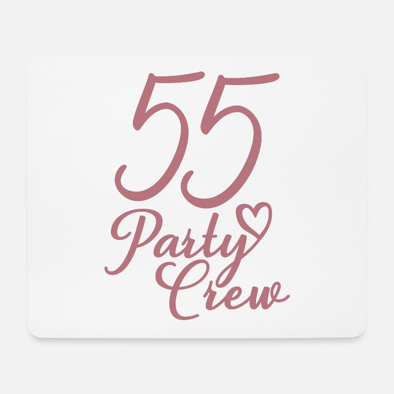 55 Party Crew 55. Geburtstag 55 Jahre alt - Mousepad (Querformat) - Weiß