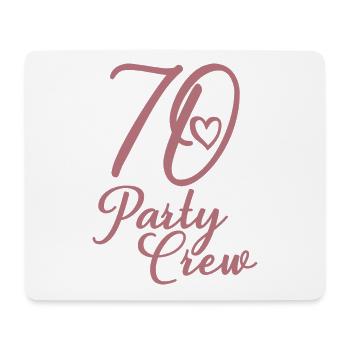 70 Party Crew 70. Geburtstag 70 Jahre alt - Mousepad (Querformat) - Weiß - Vorne