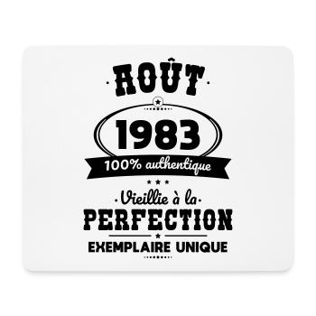 Anniversaire 40 ans - Août 1983 Perfection - Tapis de souris (format paysage) - blanc - Devant