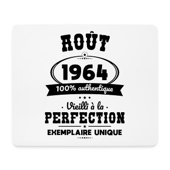 60th Anniversary - August 1964 Perfection - Mouse Pad (horizontal) - white - Front