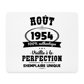 70-jähriges Jubiläum - August 1954 Perfektion - Mousepad (Querformat) - Weiß - Vorne