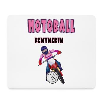 Motoball Rentnerin Motoballerin Rente Ruhestand - Mousepad (Querformat) - Weiß - Vorne