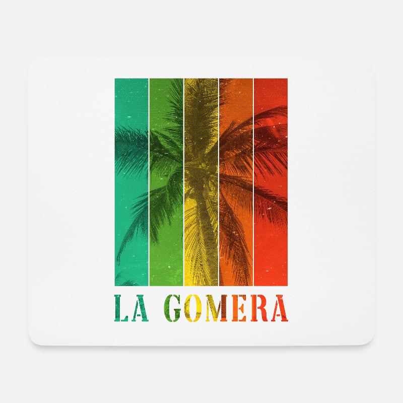 La Gomera Sommer Sonne Strand Meer Palmen - Mousepad (Querformat) - Weiß
