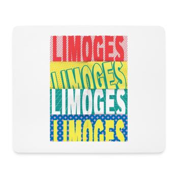 Limoges France City Font Skyline Accueil - Tapis de souris (format paysage) - blanc - Devant