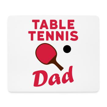 Tennis de table papa, raquettes de tennis de table, tennis de table - Tapis de souris (format paysage) - blanc - Devant
