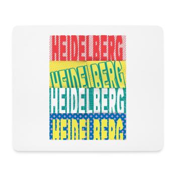 Heidelberg Germany City Font Skyline - Mouse Pad (horizontal) - white - Front