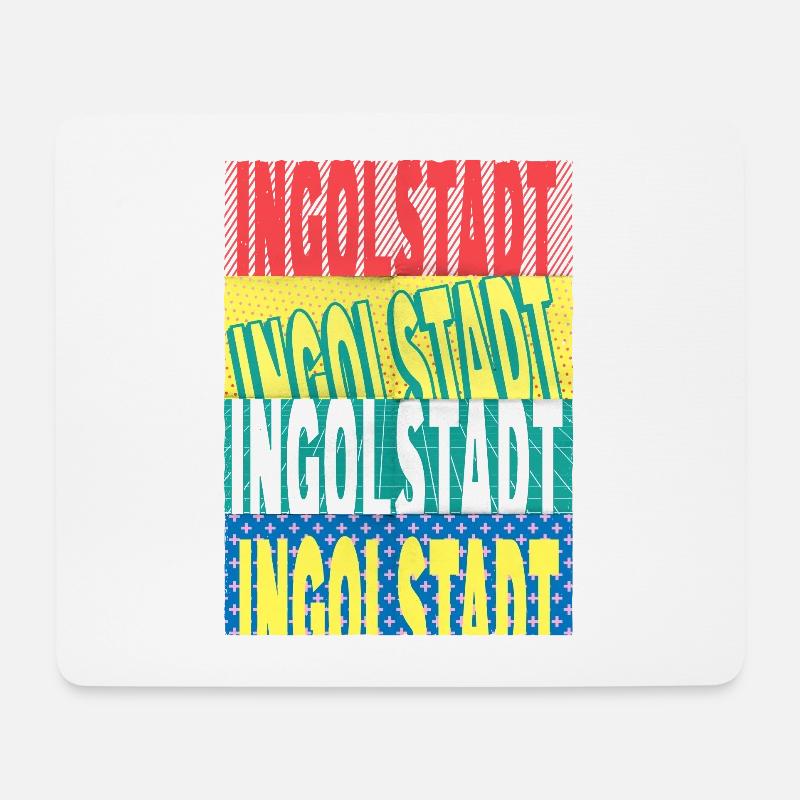 Ingolstadt Deutschland Stadt Schrift Skyline - Mousepad (Querformat) - Weiß