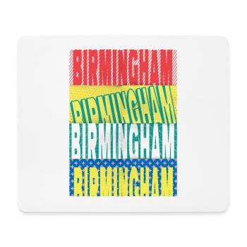 Birmingham England UK City Font Skyline Home - Mouse Pad (horizontal) - white - Front