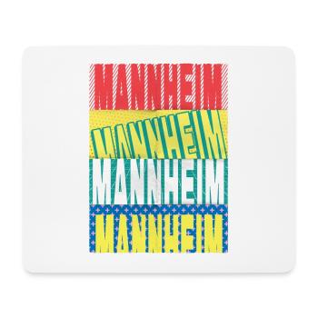 Mannheim Deutschland Stadt Schrift Skyline - Mousepad (Querformat) - Weiß - Vorne