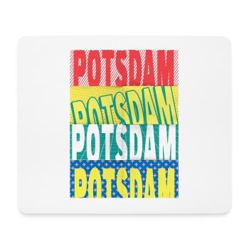 Potsdam Germany City Font Skyline - Mouse Pad (horizontal) - white - Front