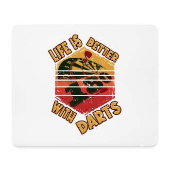 Darts Dartscheibe Dartboard Darten Dartspieler - Mousepad (Querformat) - Weiß - Vorne