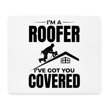 Roofer Roofing Roof Repair Mechanic Contractor - Mouse Pad (horizontal) - white - Front