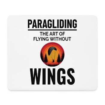 Paragliding Pilot Paraglider Thermals Outdoor - Mouse Pad (horizontal) - white - Front
