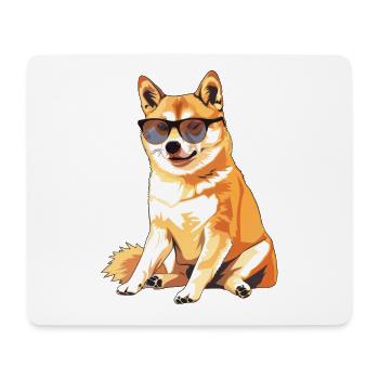 Akita, dog, sunglasses, summer, gift - Mouse Pad (horizontal) - white - Front
