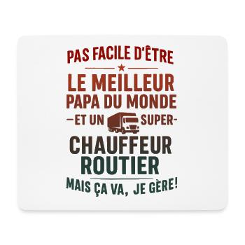 Super Papa Chauffeur routier chauffeur-routier - Tapis de souris (format paysage) - blanc - Devant