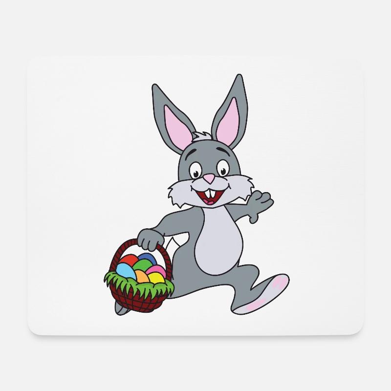 Ostermotiv Ostern Osterhase - Mousepad (Querformat) - Weiß