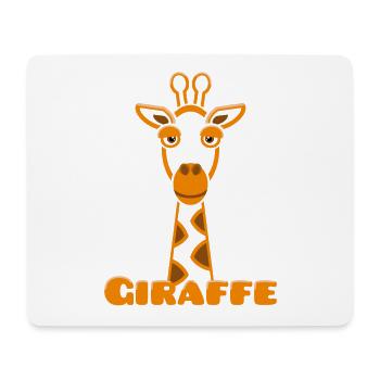 girafe - Tapis de souris (format paysage) - blanc - Devant