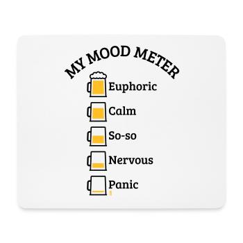 My Mood Meter (Bier / Biertrinker / V1 / POS) - Mousepad (Querformat) - Weiß - Vorne