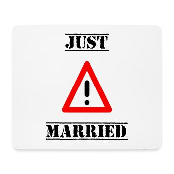 PAAR. GERADE VERHEIRATET. Junggesellinnenabschied. HEILIGER VALENTIN. MARIES - Mousepad (Querformat) - Weiß - Vorne
