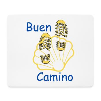 Buen Camino shoes - Mousepad (Querformat) - Weiß - Vorne