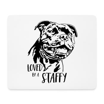 STAFFORDSHIRE BULL TERRIER Staffy Wilsigns - Mouse Pad (horizontal) - white - Front