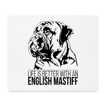 DEUTSCH MASTIFF life is better saying Wilsigns - Mouse Pad (horizontal) - white - Front